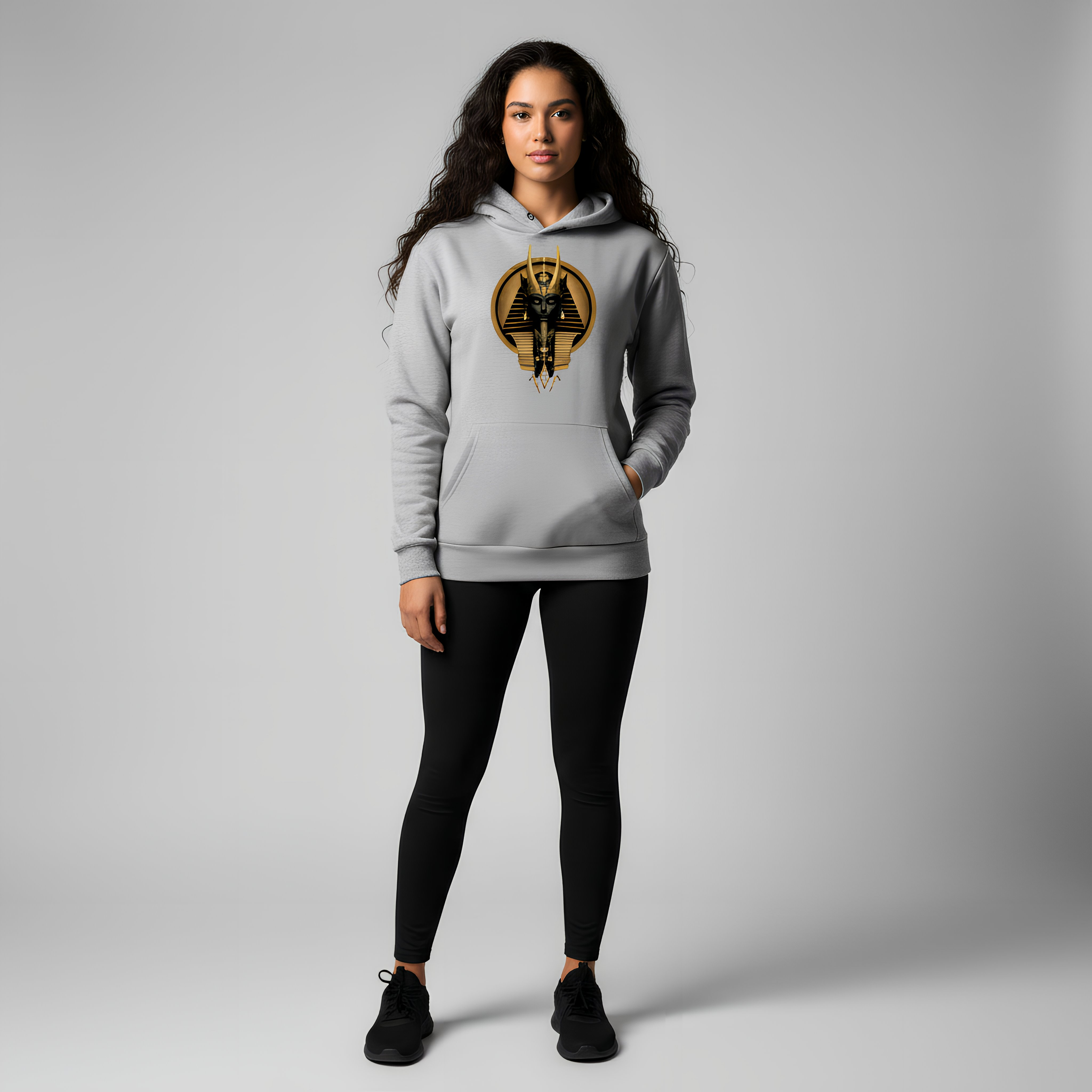 King's Mask Hoodie Gray