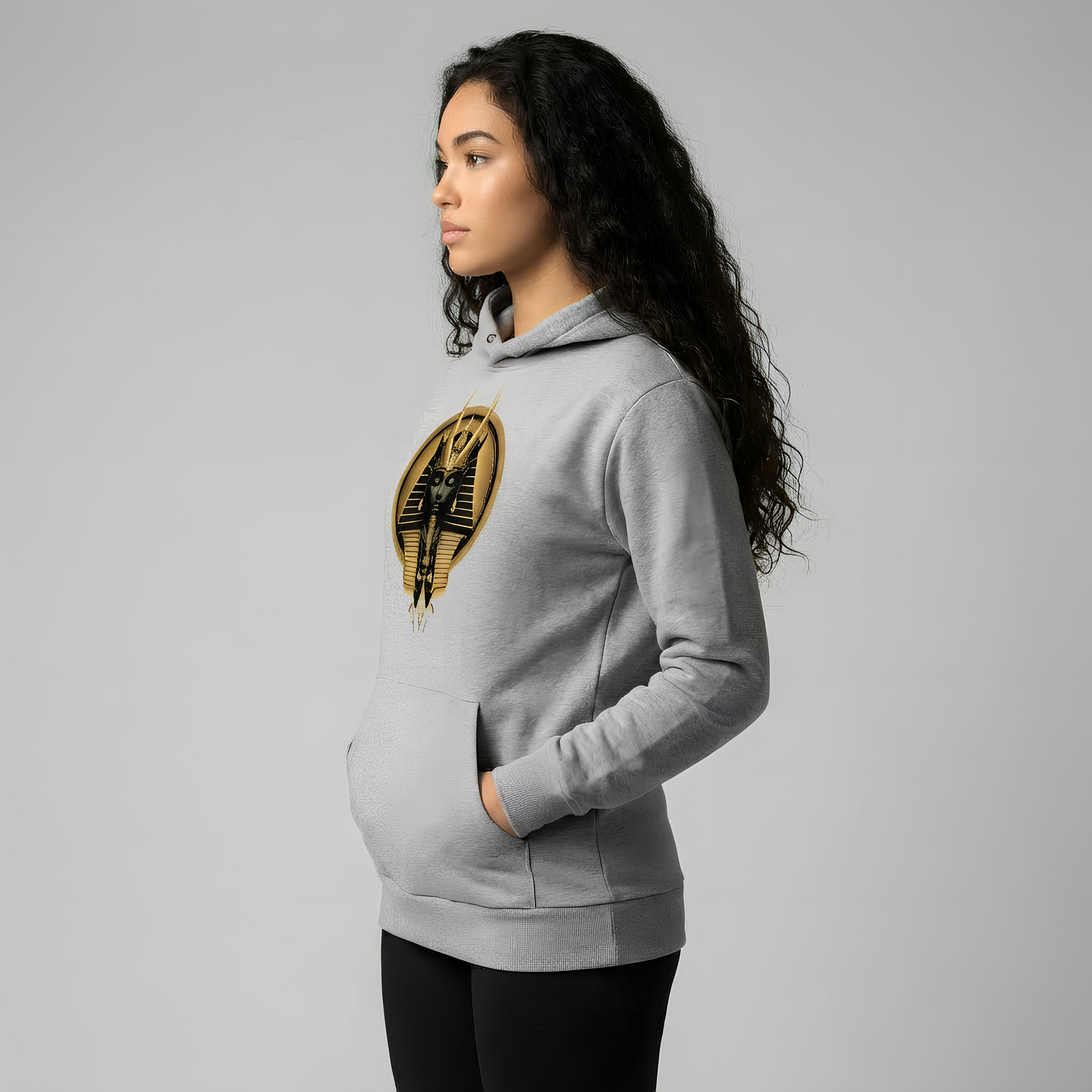 King's Mask Hoodie Gray